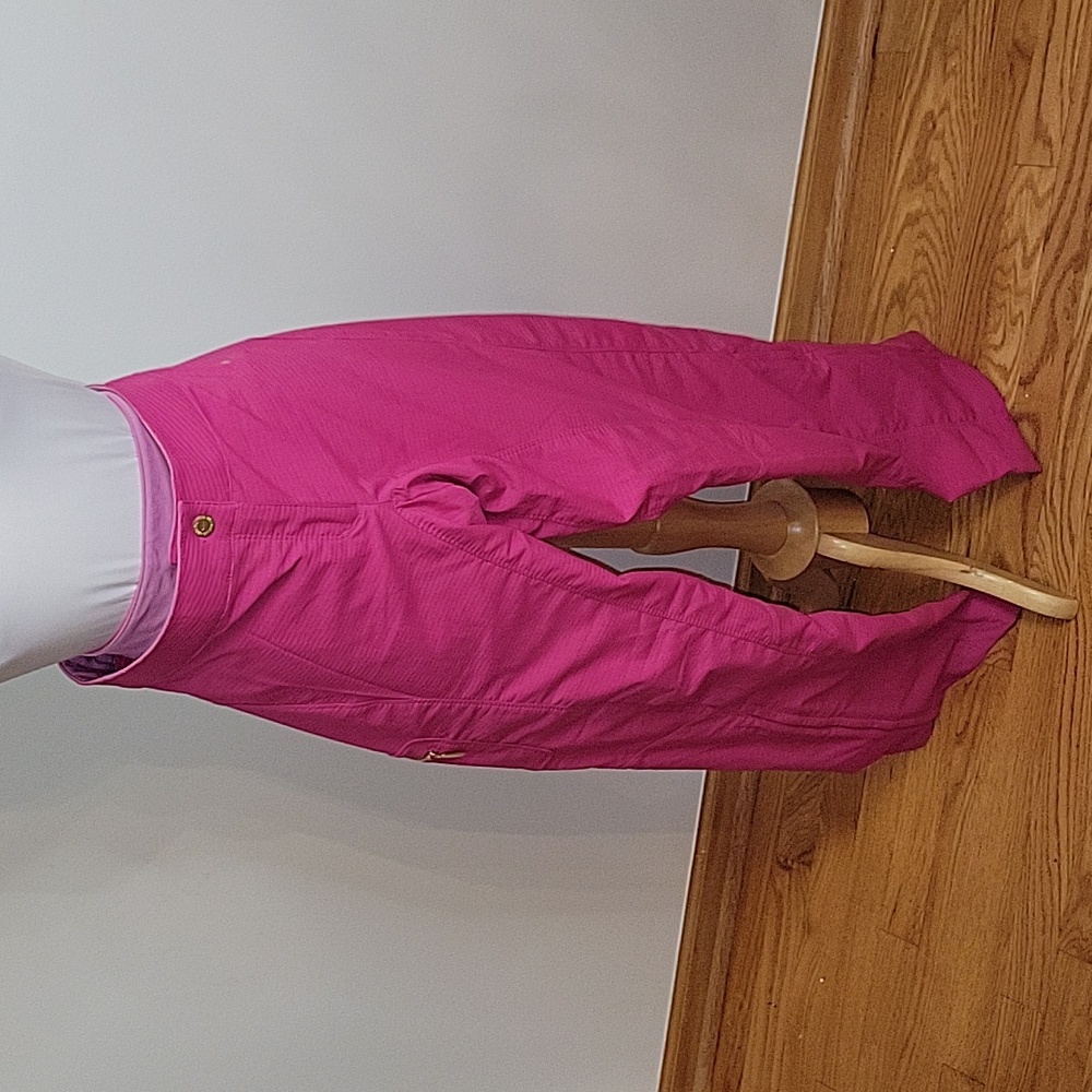 Nike Sphere Dry pink active midrise waist ribbed cargo pants womens size M